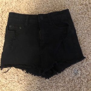 black BDG jean shorts